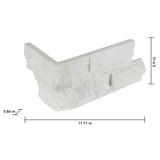 Satori Northern Arctic Ledgestone 6-in x 18-in Natural Stone Quartz Marble Look Wall Tile (3.66-sq. ft/ Carton)