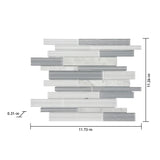 Satori Mystique Winter 12-in x 12-in Multi-finish Natural Stone Mosaic Wall Tile (0.91-sq. ft/ Piece)