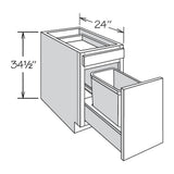 allen + roth McKeller 15-in W x 34.5-in H x 24-in D Linen 1-Drawer Base Fully Assembled Cabinet (Flat Panel Square Style)