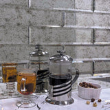 Apollo Tile Silver 3-in x 12-in Glossy Glass Brick Wall Tile (5-sq. ft/ Carton)