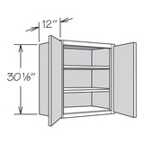 allen + roth Aveley 36-in W x 30.125-in H x 12-in D Linen Wall Fully Assembled Cabinet (Flat Panel Shaker Door Style)