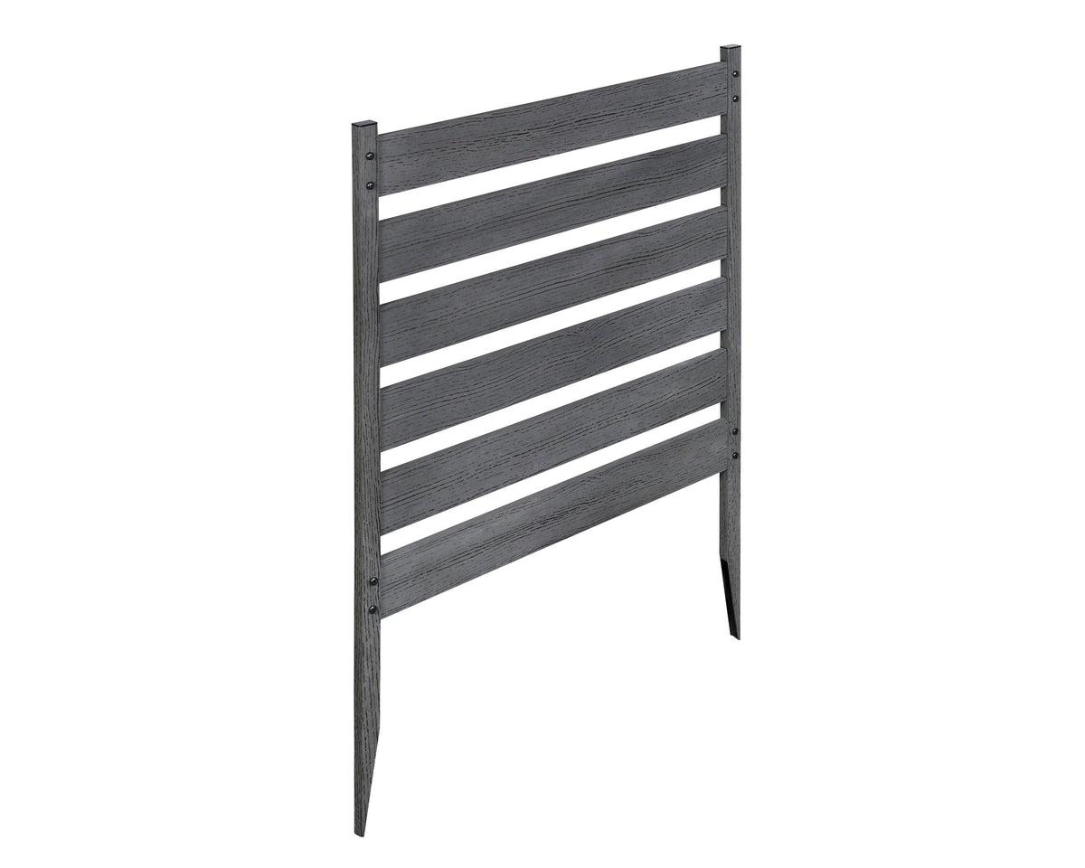 Zippity Outdoor Products Maui 3 Panels 2-ft H x 2-ft W Charcoal Vinyl Square-top Fence Panel No Dig (Unassembled)