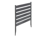 Zippity Outdoor Products Maui 3 Panels 2-ft H x 2-ft W Charcoal Vinyl Square-top Fence Panel No Dig (Unassembled)