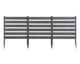Zippity Outdoor Products Maui 3 Panels 2-ft H x 2-ft W Charcoal Vinyl Square-top Fence Panel No Dig (Unassembled)