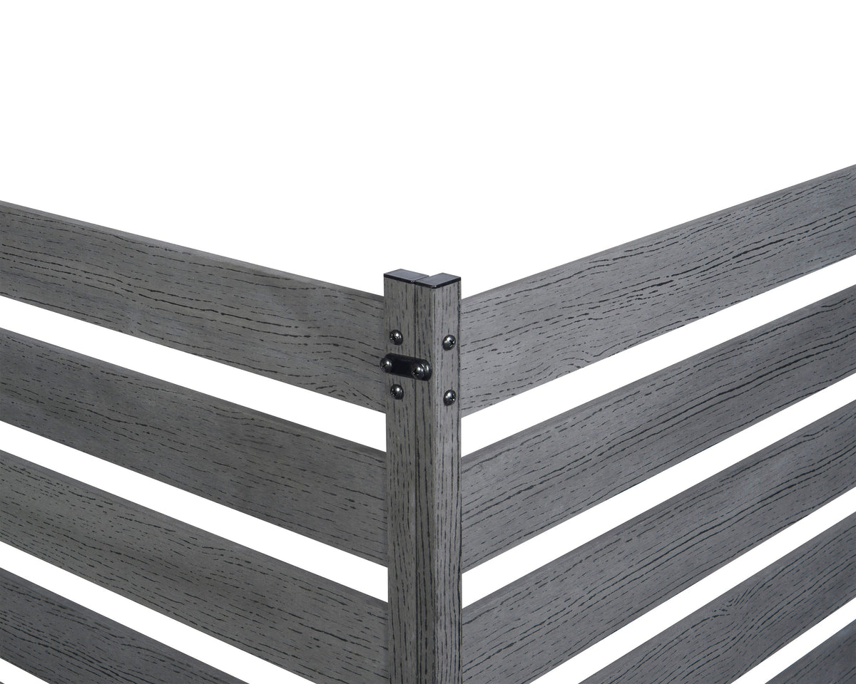 Zippity Outdoor Products Maui 3 Panels 2-ft H x 2-ft W Charcoal Vinyl Square-top Fence Panel No Dig (Unassembled)