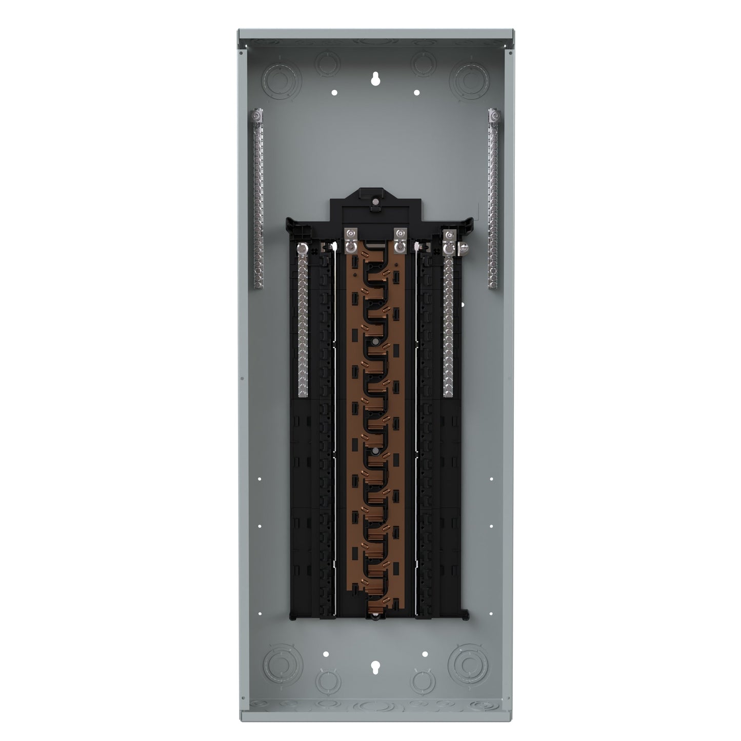 Siemens PN 125-Amp 40-space load center - angle view
