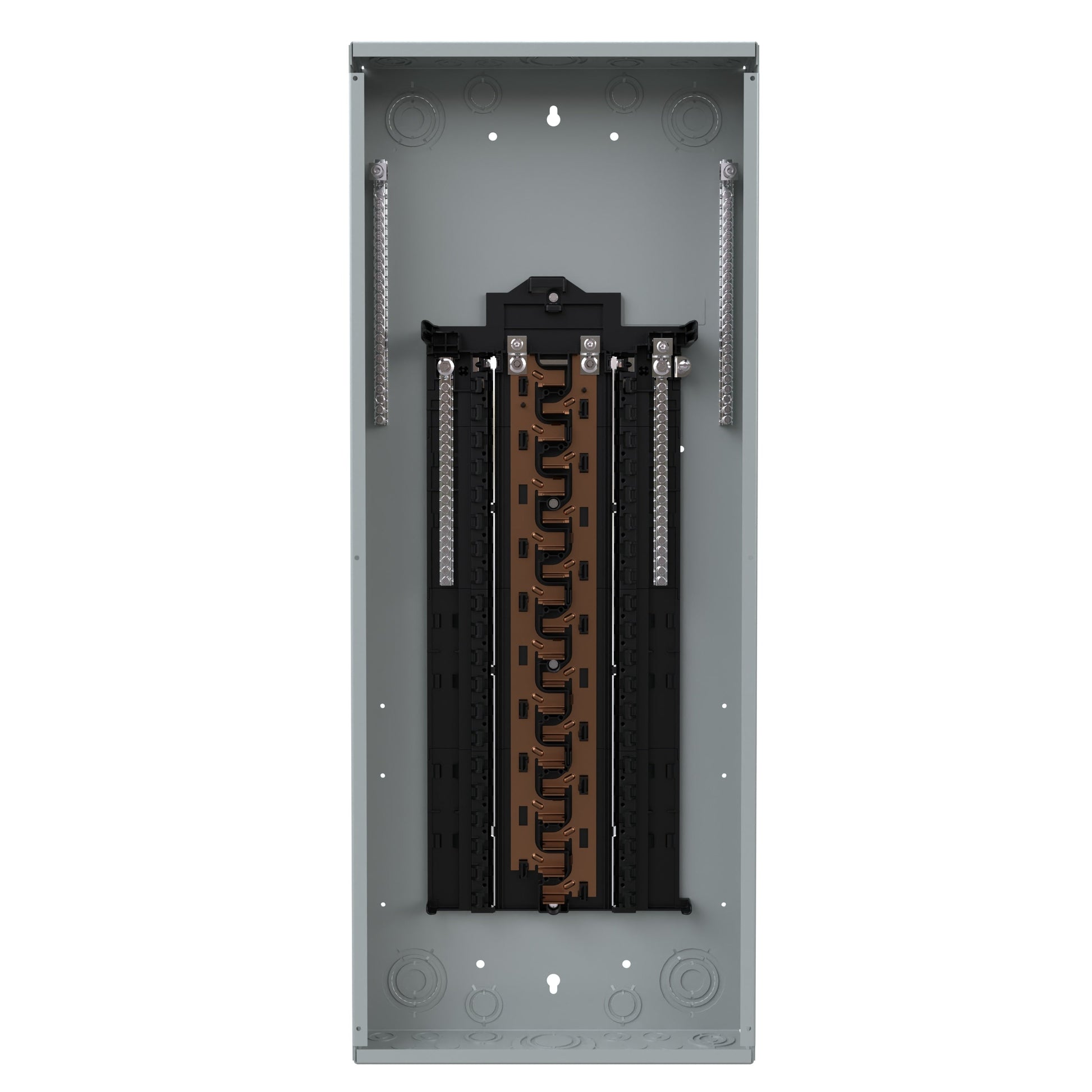 Siemens PN 125-Amp 40-space load center - angle view