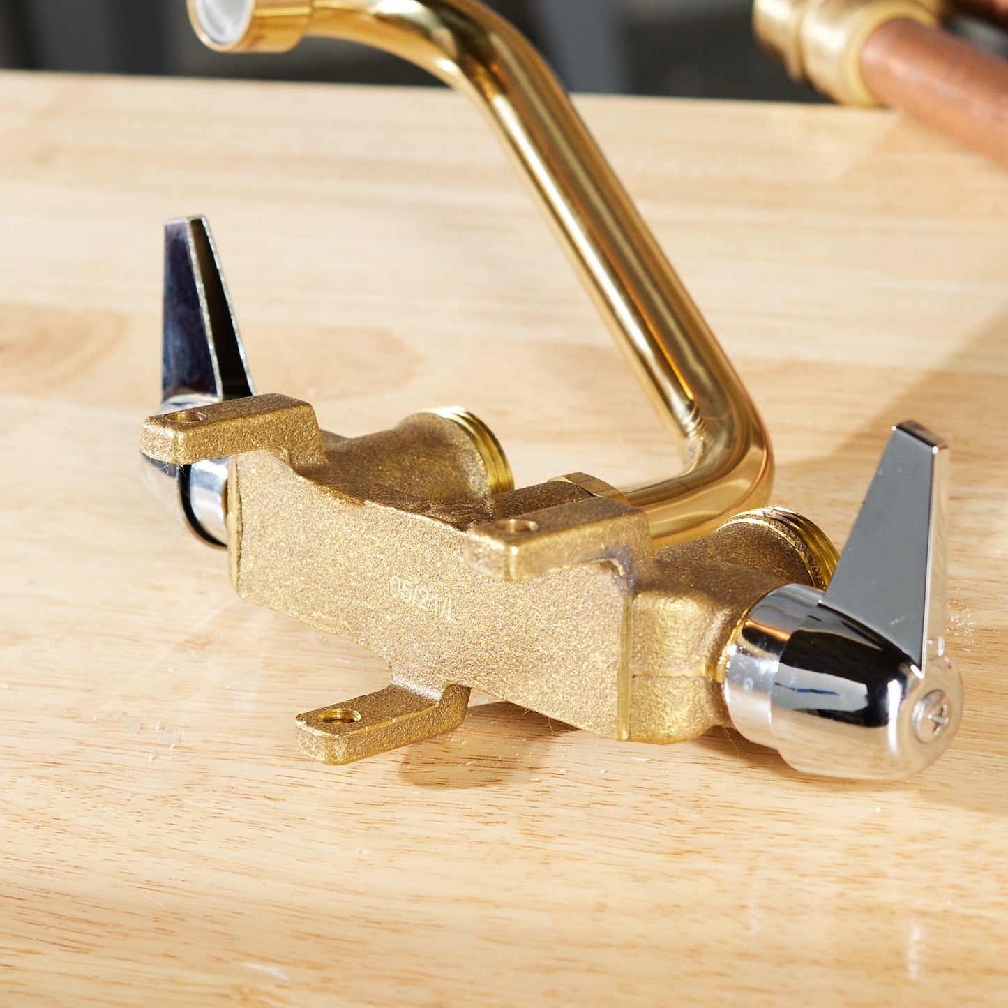 Project Source Rough Brass 2-handle Deck-mount Utility Faucet