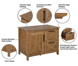 Saint Birch Houstin Rustic Brown 2-Drawer 39.09-in File Cabinet