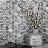 Apollo Tile (Sample) White 4-in x 4-in Polished Marble Honeycomb Floor and Wall Tile
