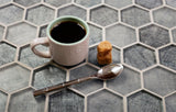 Apollo Tile (Sample) Wall Light Gray 4-in x 4-in Glossy Glass Honeycomb Patterned Wall Tile