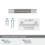 Amerock Esquire 3-in or 3-3/4-in (76Mm or 96mm) Center to Center Dual Mount Cylindrical Bar Drawer Pull