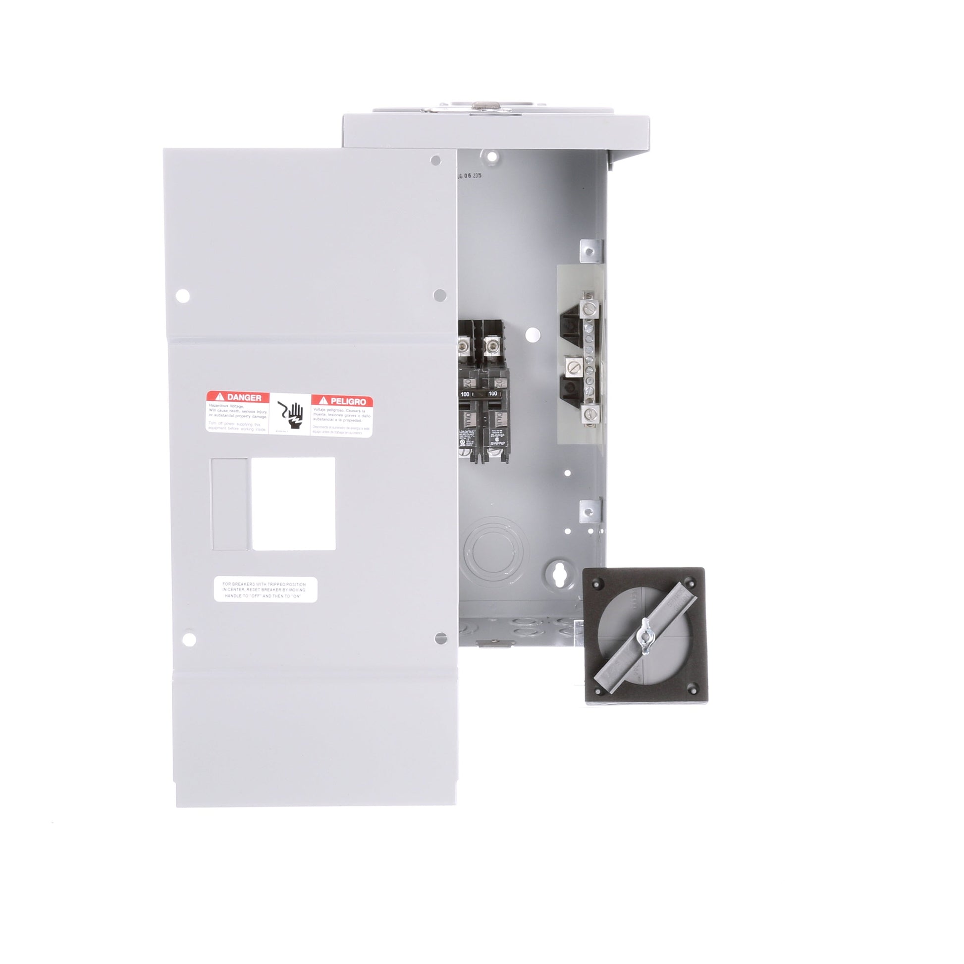 Siemens EQ 100-Amp 2-space load center - side view