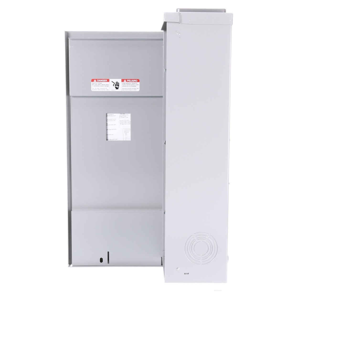 Siemens EQ 200-Amp 2-space load center - detail view