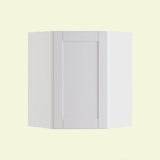 Vesper White Shaker Assembled Plywood 24 in. x 30 in. x 12 in. Wall Diagonal Corner Kitchen Cabinet with Soft Close - Super Arbor