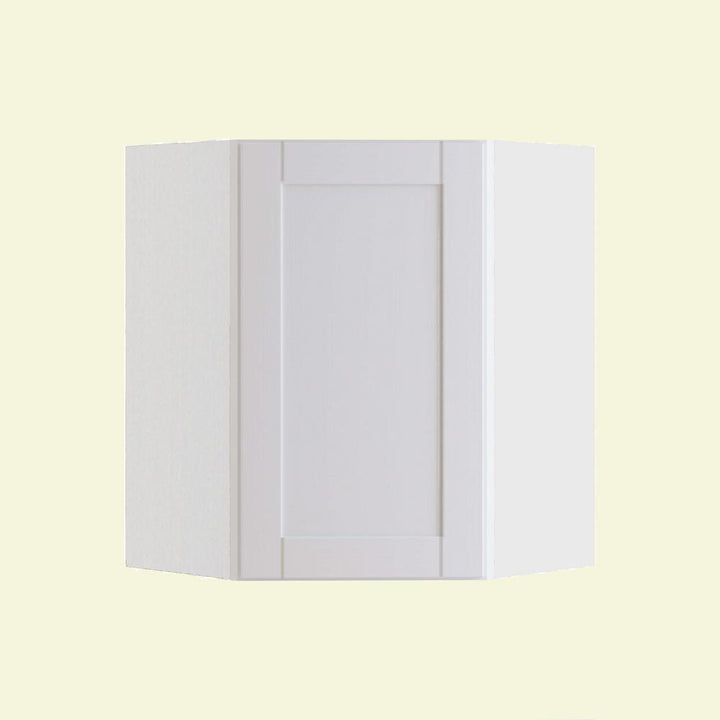 Vesper White Shaker Assembled Plywood 24 in. x 30 in. x 12 in. Wall Diagonal Corner Kitchen Cabinet with Soft Close - Super Arbor
