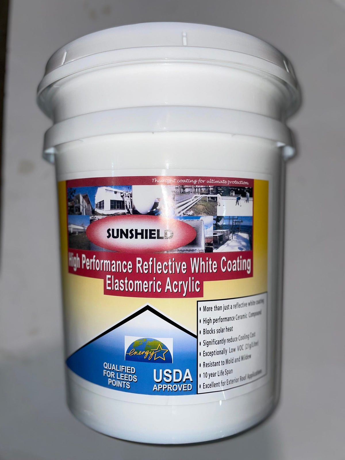 SunShield Sun Shield 5-Gallon White Acrylic Reflective Roof Coating