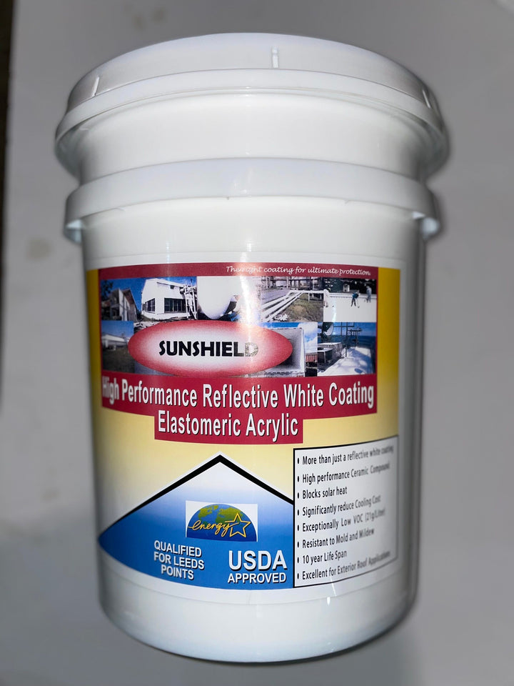 SunShield Sun Shield 5-Gallon White Acrylic Reflective Roof Coating