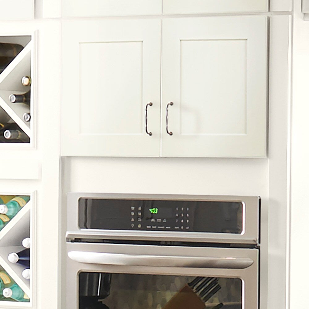 allen + roth Aveley 30-in W x 18.125-in H x 11-in D Linen Wall Fully Assembled Cabinet (Flat Panel Shaker Door Style)