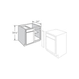 allen + roth Aveley 39-in W x 34.5-in H x 24-in D Linen Blind 1-Drawer Base Fully Assembled Cabinet (Flat Panel Shaker Style)