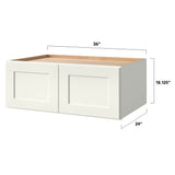 allen + roth Aveley 36-in W x 18.125-in H x 24-in D Linen Wall Fully Assembled Cabinet (Flat Panel Shaker Door Style)