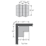 allen + roth Aveley 24-in W x 30.125-in H x 12-in D Linen Diagonal Corner Wall Fully Assembled Cabinet (Flat Panel Shaker Style)