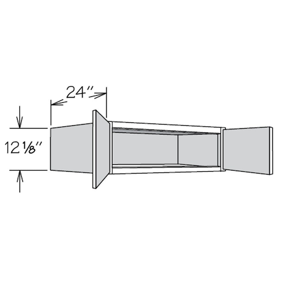 allen + roth Aveley 36-in W x 12.125-in H x 24-in D Linen Wall Fully Assembled Cabinet (Flat Panel Shaker Door Style)