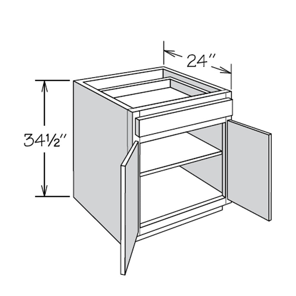 allen + roth Aveley 27-in W x 34.5-in H x 24-in D Linen 1-Drawer Base Fully Assembled Cabinet (Flat Panel Shaker Style)
