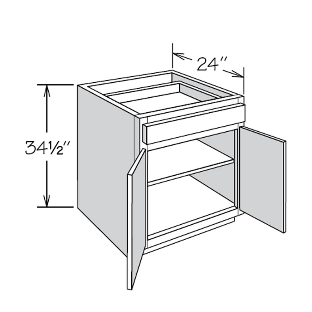 allen + roth Pattingham 27-in W x 34.5-in H x 24-in D Harbor 1-Drawer Base Fully Assembled Cabinet (Raised Panel Slab Door Style)