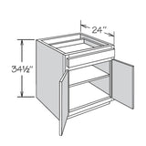 allen + roth Pattingham 27-in W x 34.5-in H x 24-in D Harbor 1-Drawer Base Fully Assembled Cabinet (Raised Panel Slab Door Style)