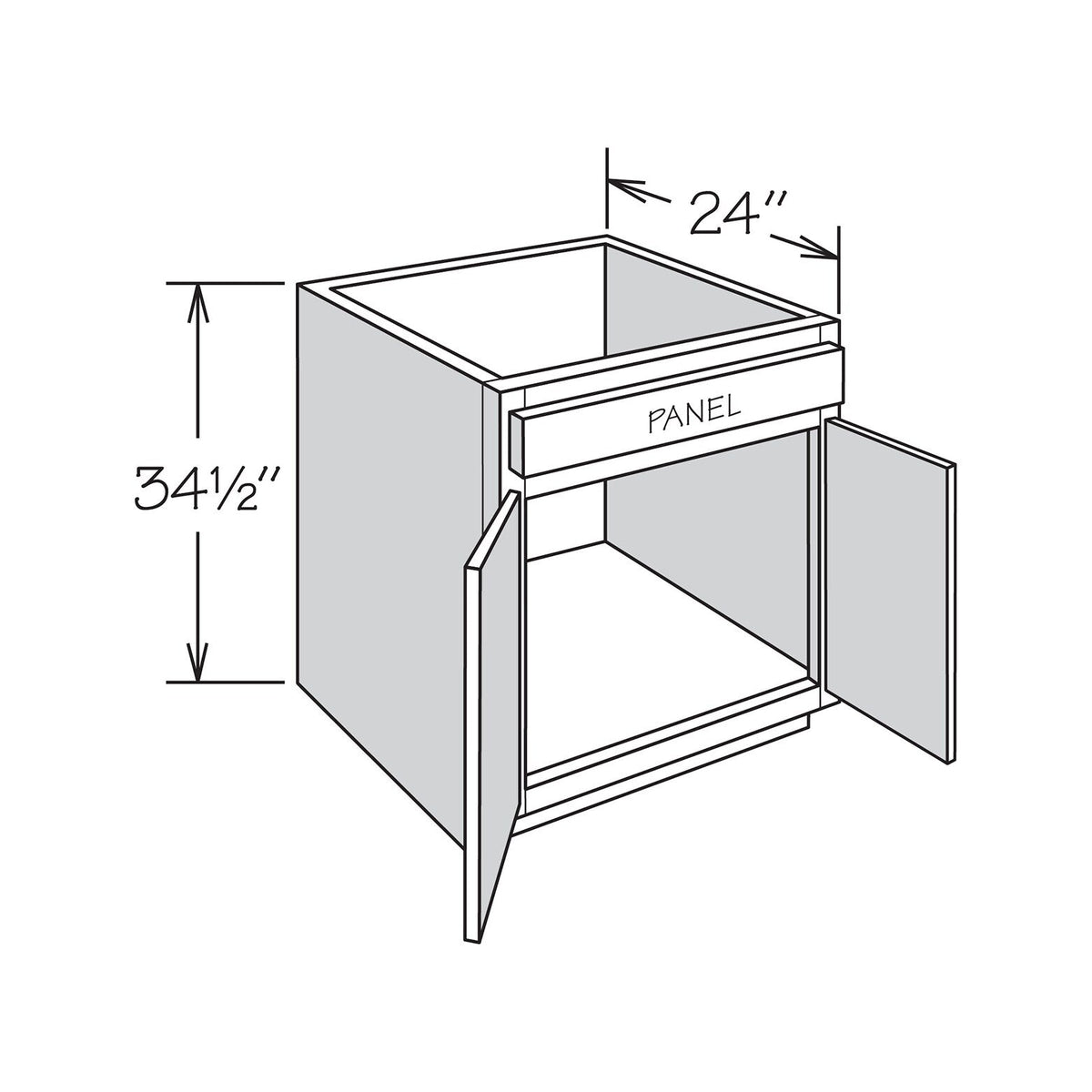 allen + roth McKeller 36-in W x 34.5-in H x 24-in D Linen Base Fully Assembled Cabinet (Flat Panel Mitered Door Style)