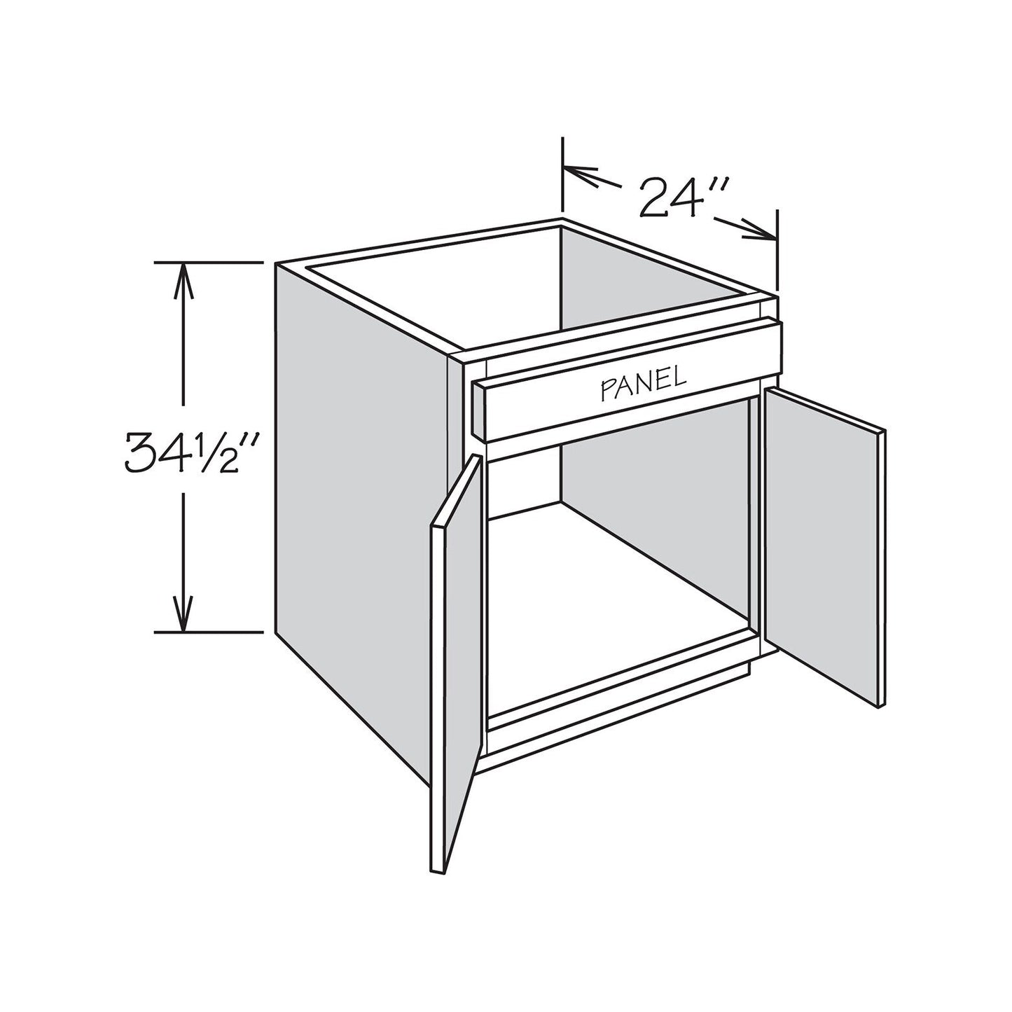 allen + roth Galway 27-in W x 34.5-in H x 24-in D Sage Sink Base Fully Assembled Cabinet (Flat Panel Shaker Style)