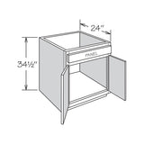 allen + roth Aveley 33-in W x 34.5-in H x 24-in D Linen Sink Base Fully Assembled Cabinet (Flat Panel Shaker Style)