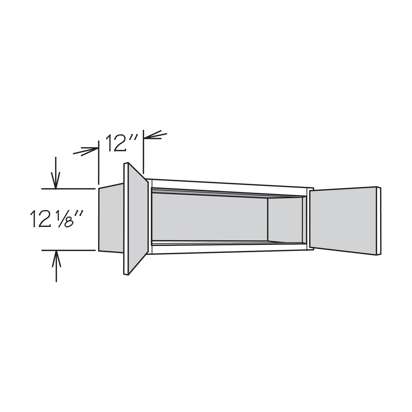 allen + roth McKeller 30-in W x 12.125-in H x 12-in D Linen Wall Fully Assembled Cabinet (Flat Panel Mitered Door Style)