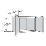allen + roth McKeller 24-in W x 18.125-in H x 12-in D Linen Wall Fully Assembled Cabinet (Flat Panel Square Door Style)