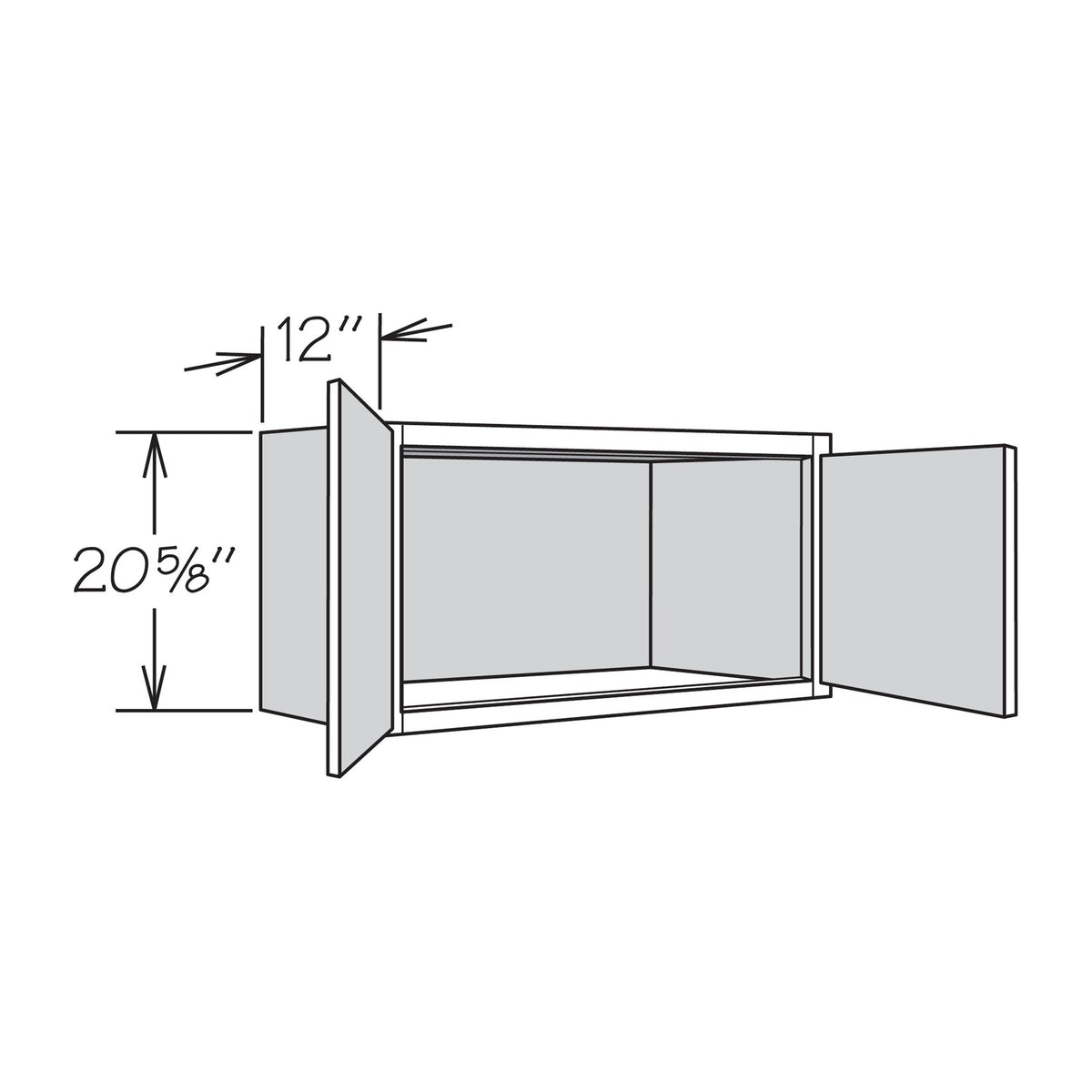 allen + roth Aveley 30-in W x 20.625-in H x 12-in D Linen Wall Fully Assembled Cabinet (Flat Panel Shaker Door Style)