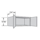 allen + roth Aveley 30-in W x 18.125-in H x 24-in D Linen Wall Fully Assembled Cabinet (Flat Panel Shaker Door Style)