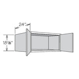 allen + roth Pattingham 30-in W x 18.125-in H x 24-in D Harbor Wall Fully Assembled Cabinet (Raised Panel Square Door Style)