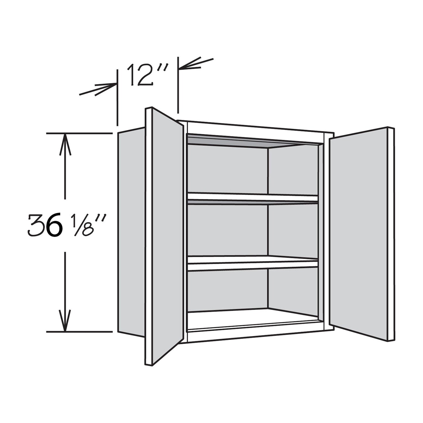 allen + roth Aveley 21-in W x 36.125-in H x 12-in D Linen Wall Fully Assembled Cabinet (Flat Panel Shaker Door Style)