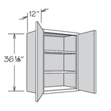 allen + roth Aveley 30-in W x 36.125-in H x 12-in D Linen Wall Fully Assembled Cabinet (Flat Panel Shaker Door Style)