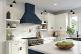 allen + roth Port 24-in W x 36.125-in H x 12-in D Navy Diagonal Corner Wall Fully Assembled Cabinet (Flat Panel Shaker Style)