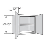 allen + roth Aveley 24-in W x 24.5-in H x 12-in D Linen Wall Fully Assembled Cabinet (Flat Panel Shaker Door Style)