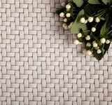 Apollo Tile Alabaster Cream 12-in x 12-in Matte Recycled Glass Basketweave Patterned Wall Tile (4.79-sq. ft/ Carton)