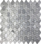 Apollo Tile (Sample) Floor and Wall Tile Gray and White 4-in x 4-in Polished Marble Octagon Dot Patterned Floor and Wall Tile