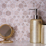 Apollo Tile (Sample) Floor and Wall Tile Beige 4-in x 4-in Polished Marble Pinwheel Patterned Floor and Wall Tile