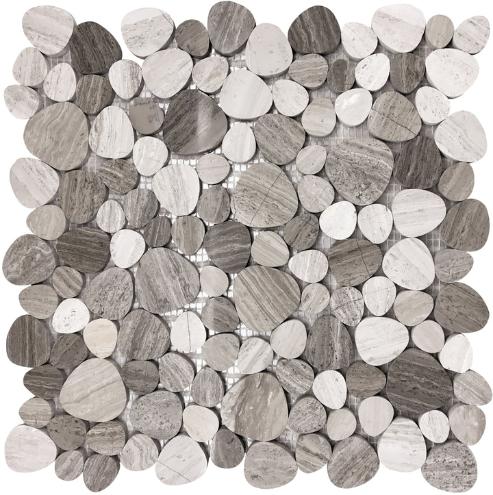Apollo Tile (Sample) Floor and Wall Tile Gray 4-in x 4-in Polished Marble Mixed Pattern Patterned Floor and Wall Tile