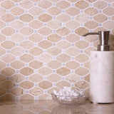 Apollo Tile (Sample) Beige 4-in x 4-in Polished Marble Octagon Dot Patterned Floor and Wall Tile