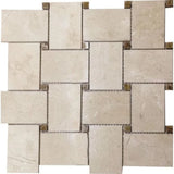Apollo Tile Naples Beige 11-in x 11-in Polished Natural Stone Marble/Limestone Basketweave Patterned Floor and Wall Tile (4.2-sq. ft/ Carton)