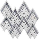 Apollo Tile Indigo White and Gray 9-in x 10-in Polished Natural Stone Marble Linear Patterned Floor and Wall Tile (2.99-sq. ft/ Carton)