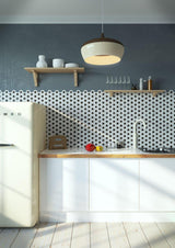 Apollo Tile (Sample) Floor and Wall Tile Gray and White 4-in x 4-in Polished Marble Honeycomb Patterned Floor and Wall Tile
